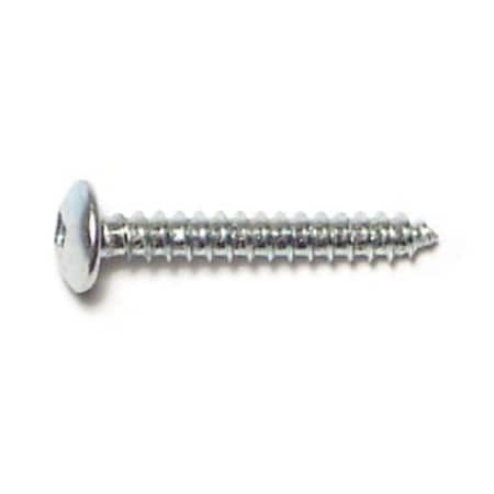 Midwest Fastener Sheet Metal Screw, #6 x 1 in, Zinc Plated Steel Truss Head Square Drive, 40 PK 30805